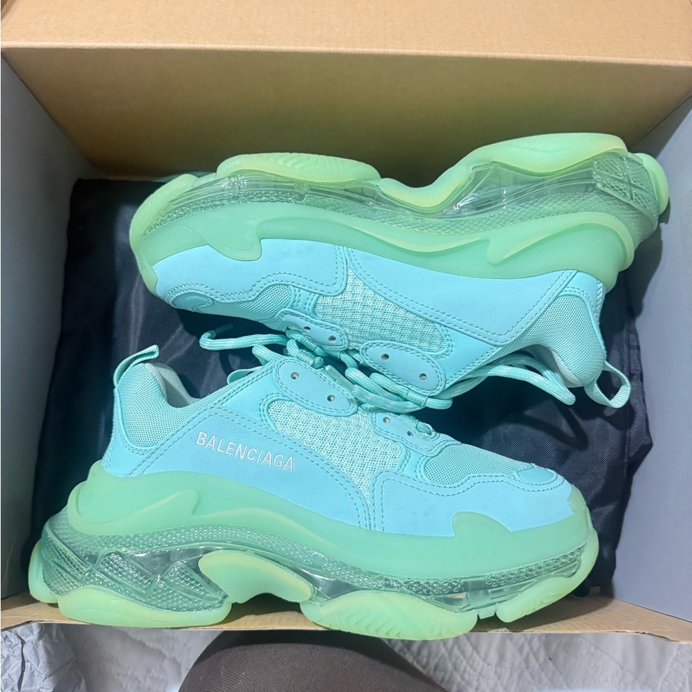 Balenciaga Mint Green Sneakers Size 37